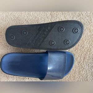 Navy blue sandals (with glitter!)